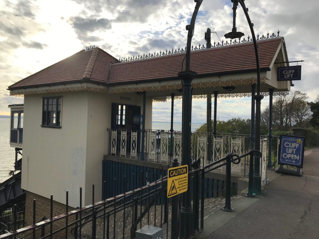 The upper station at Southend Cliff Lift